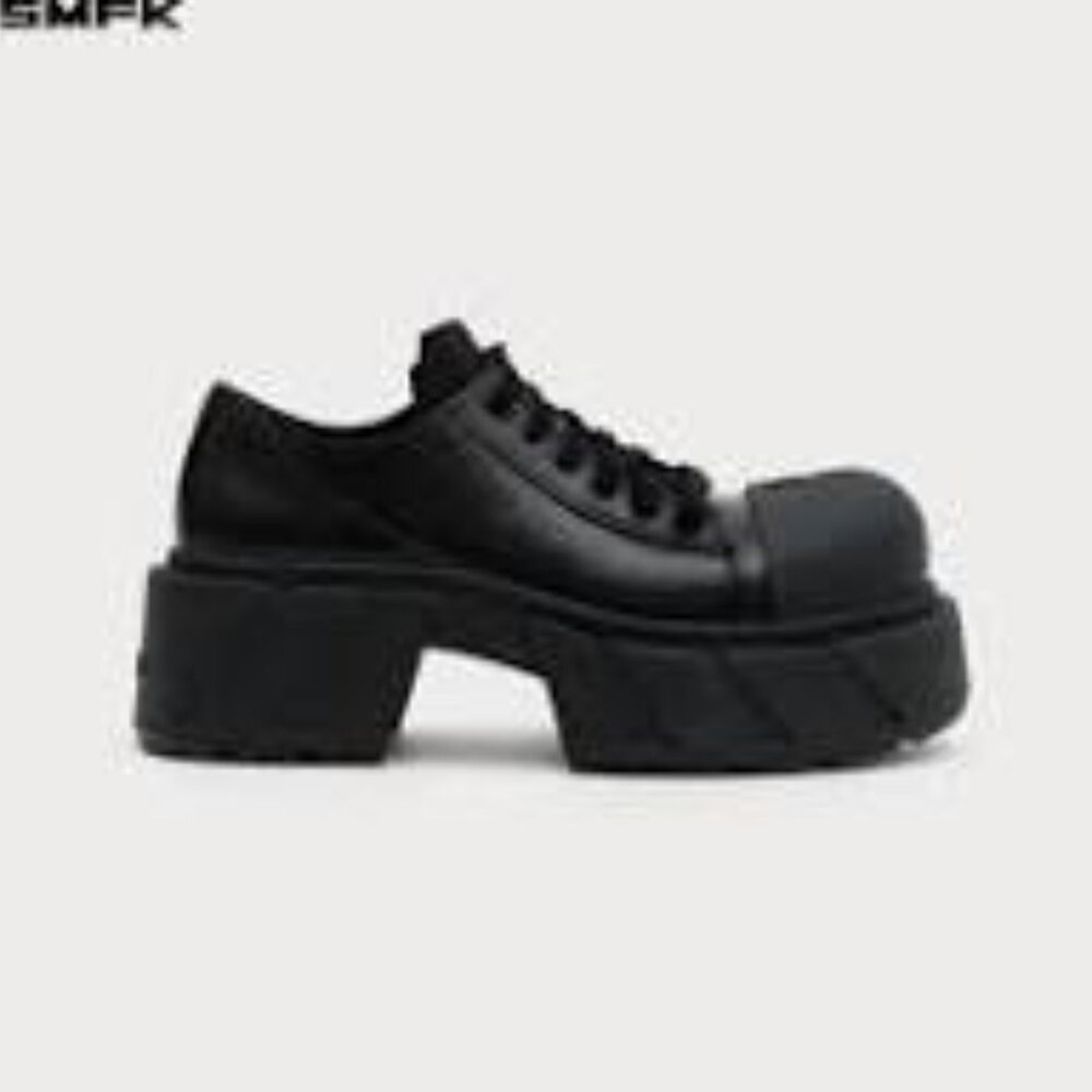NWOT SMFK ~ FUTURE MIRAGE HIGH HEELED LEATHER DERBIES ~ 38 ~ 7.5 / 8 ~ $550